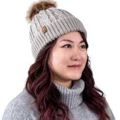 Adult Cable Knit Beanies | Grey