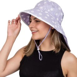 Adult Cotton Adventure Hats | Purple Daisy