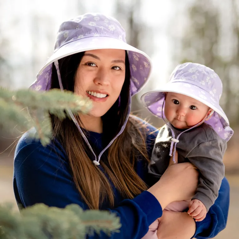 Adult Cotton Adventure Hats | Purple Daisy