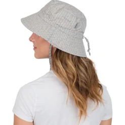 Adult Cotton Bucket Hats | Grey Herringbone