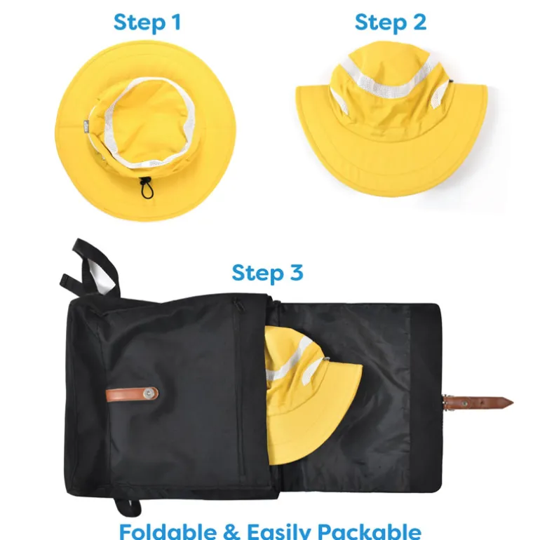Adult Packable Hiking Hats | Black