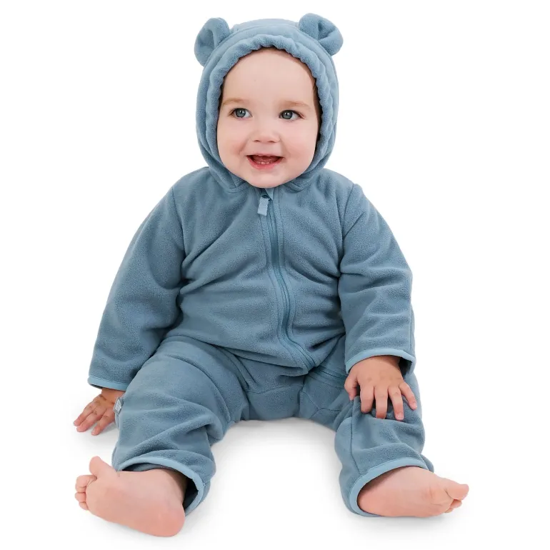 Baby Fleece Bunting Suit | Stormy Blue