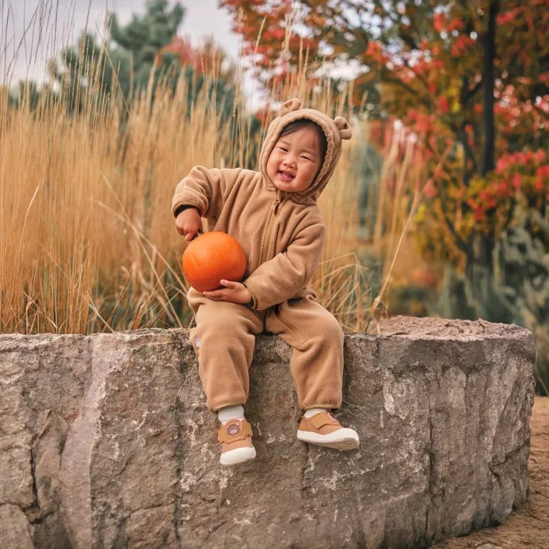 Baby Fleece Bunting Suit | Soft Brown
