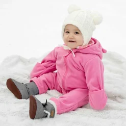 Baby Fleece Bunting Suit | Watermelon Pink