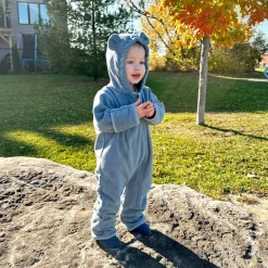 Baby Fleece Bunting Suit | Stormy Blue