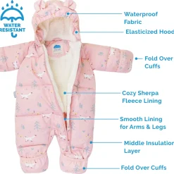 Baby Snowsuit | Pink Forest