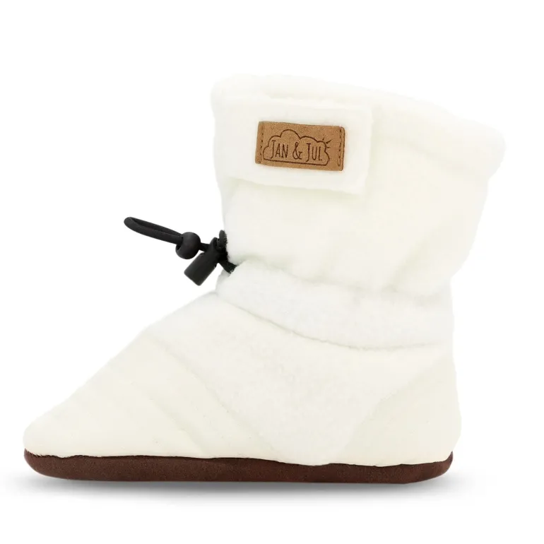 Baby Stay-Put Cozy Booties | Cream