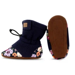 Baby Stay-Put Cozy Booties | Winter Flowers