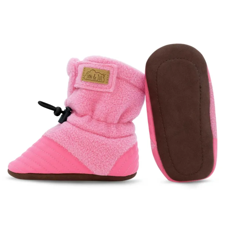 Baby Stay-Put Cozy Booties | Watermelon Pink