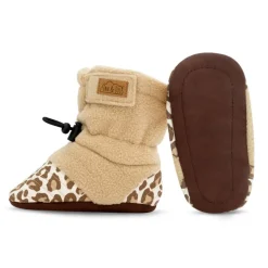Baby Stay-Put Cozy Booties | Leopard