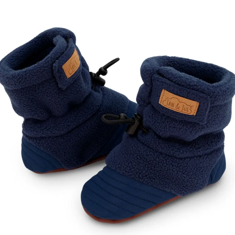 Baby Stay-Put Cozy Booties | Navy