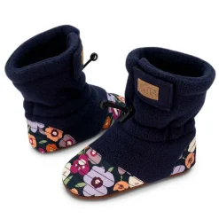Baby Stay-Put Cozy Booties | Winter Flowers