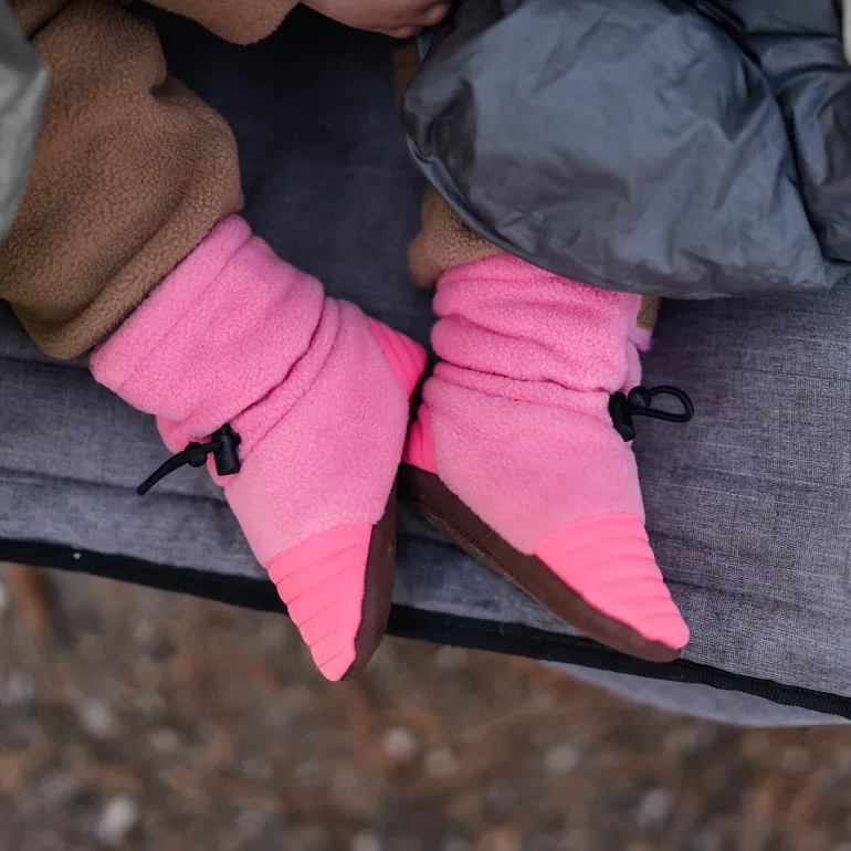 Baby Stay-Put Cozy Booties | Watermelon Pink