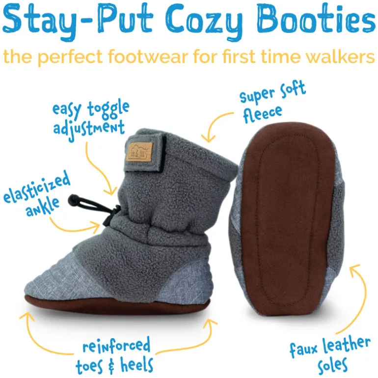 Baby Stay-Put Cozy Booties | Black