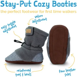 Baby Stay-Put Cozy Booties | Leopard