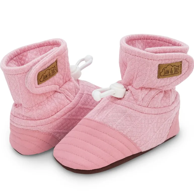 Baby Stay-Put Lite Booties | Dusty Pink