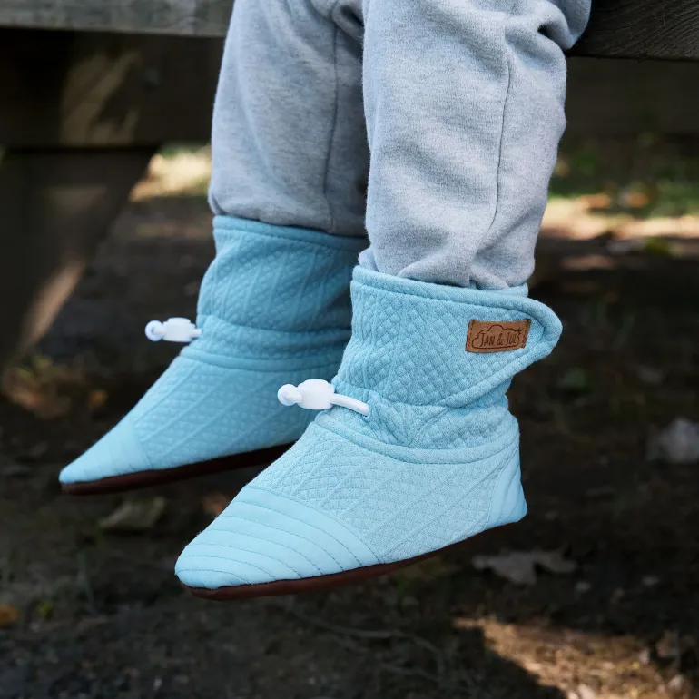 Baby Stay-Put Lite Booties | Egg Blue