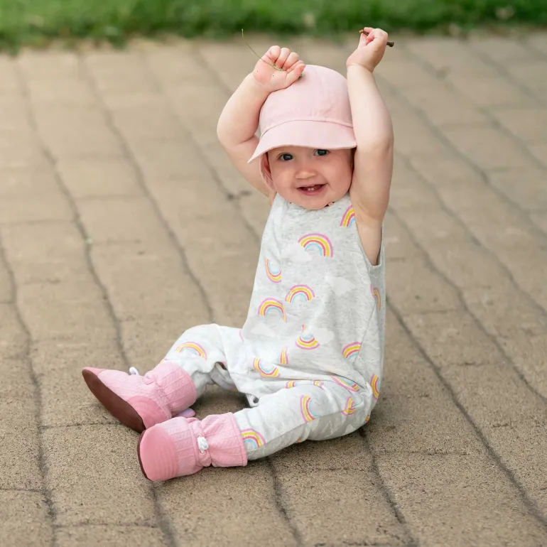 Baby Stay-Put Lite Booties | Dusty Pink