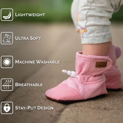 Baby Stay-Put Lite Booties | Dusty Pink