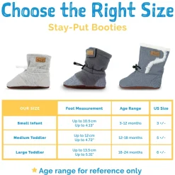 Baby Stay-Put Lite Booties | Pebble Grey