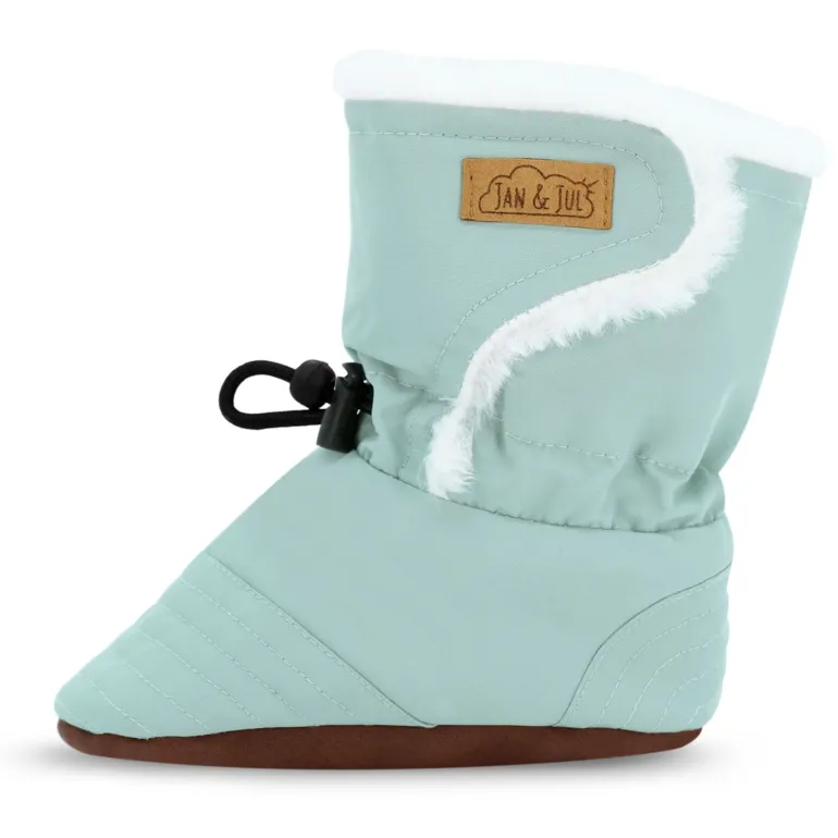 Baby Stay-Put Winter Booties | Dusty Mint
