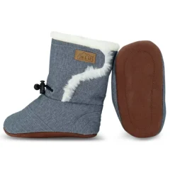 Baby Stay-Put Winter Booties | Heather Grey