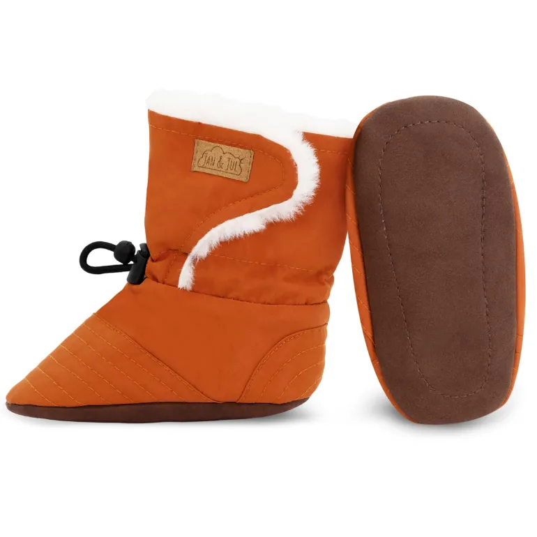 Baby Stay-Put Winter Booties | Terracotta
