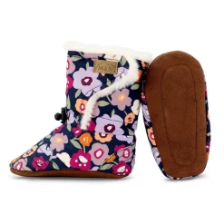 Baby Stay-Put Winter Booties | Winter Flowers