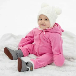 Baby Stay-Put Winter Booties | Dusty Pink