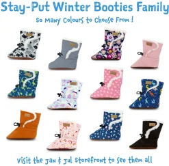 Baby Stay-Put Winter Booties | Hearts