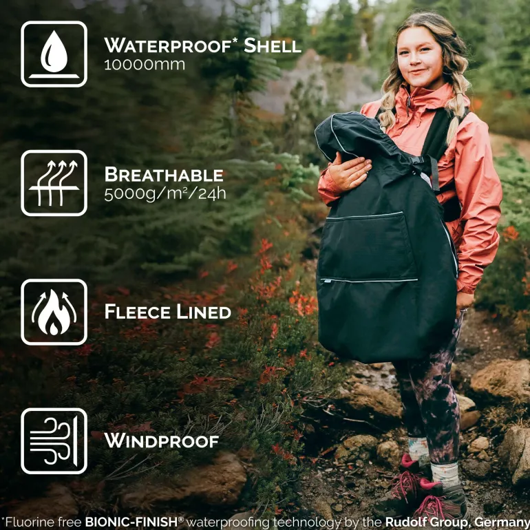 Baby Waterproof Carrier Cover | Heather Grey