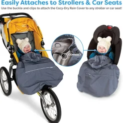 Baby Waterproof Carrier Cover | Heather Grey