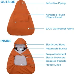 Baby Waterproof Carrier Cover | Heather Grey