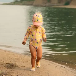 Girls One Piece UV Swimsuit | Summer Citrus