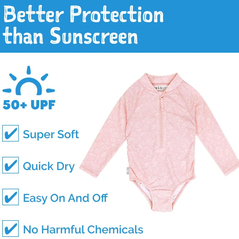 Girls One Piece UV Swimsuit | Pink Prairie