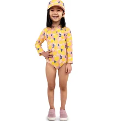 Girls One Piece UV Swimsuit | Summer Citrus