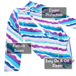 Girls One Piece UV Swimsuit | Summer Stripes