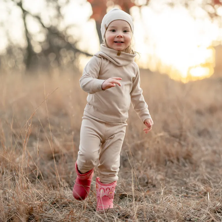 Kids Base Layer Pants | Oatmeal