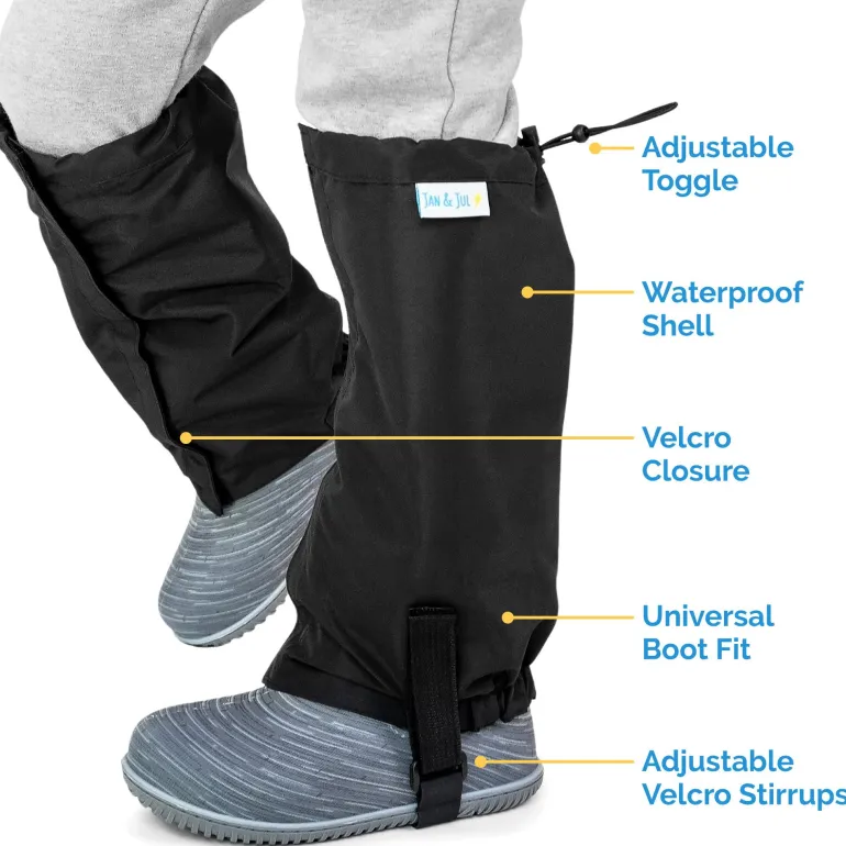 Kids Boot Gaiters | Black – One Size