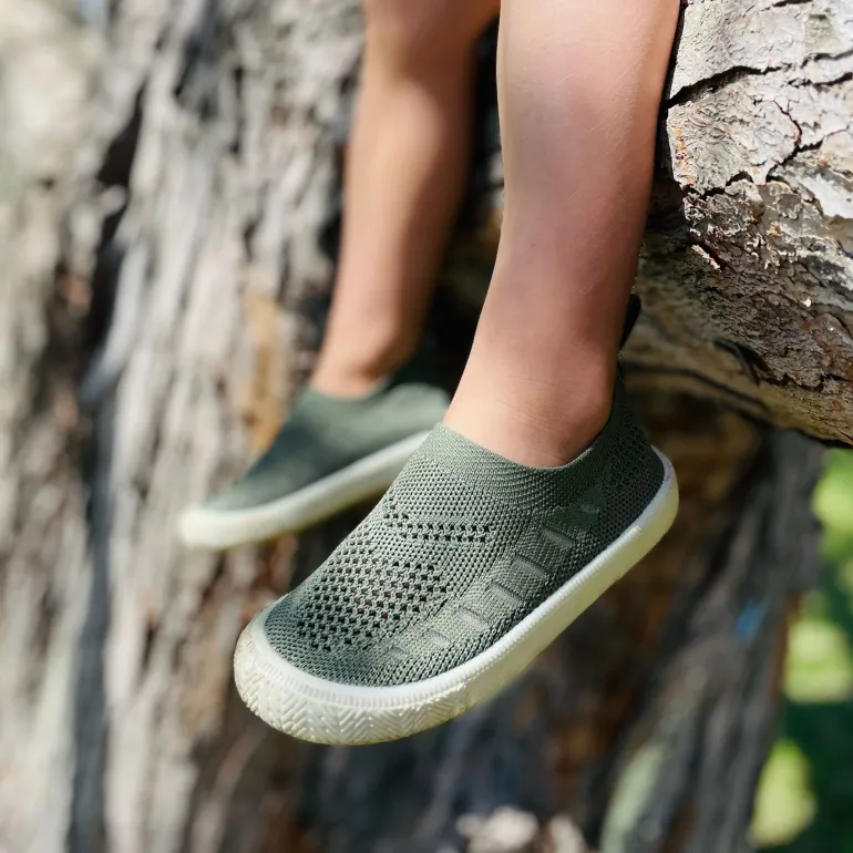 Kids Breeze Slip On Shoes | Army Green