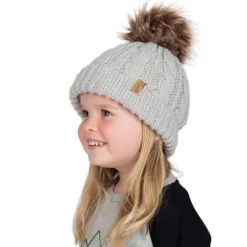 Kids Cable Knit Beanies | Grey