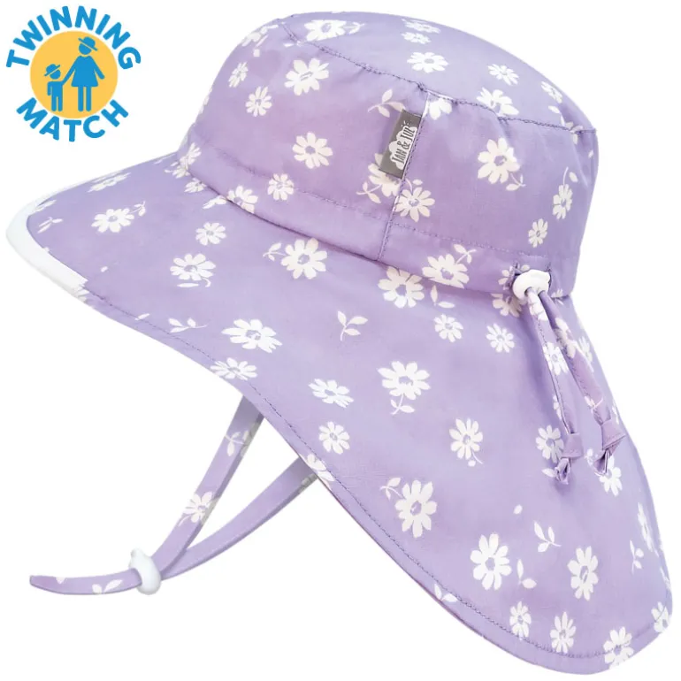 Kids Cotton Adventure Hats | Purple Daisy