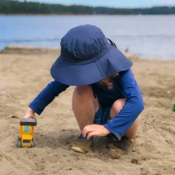 Kids Cotton Adventure Hats | Navy with Navy Trim