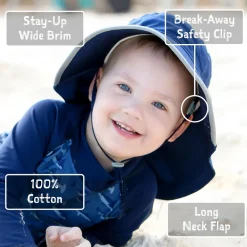 Kids Cotton Adventure Hats | Ash Grey