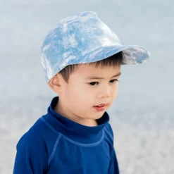 Kids Cotton Baseball Caps | Blue Tie-Dye