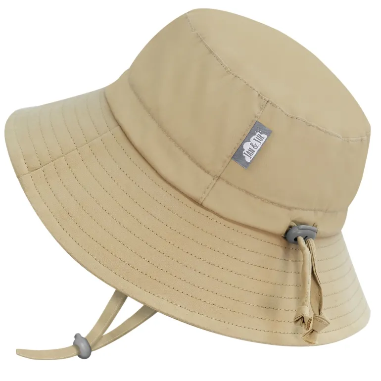 Kids Cotton Bucket Hats | Olive Khaki