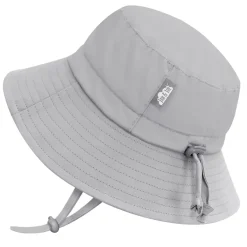 Kids Cotton Bucket Hats | Grey