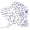 Kids Cotton Bucket Hats | White Waves