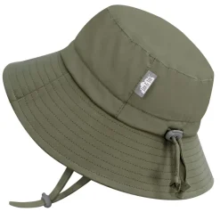 Kids Cotton Bucket Hats | Army Green