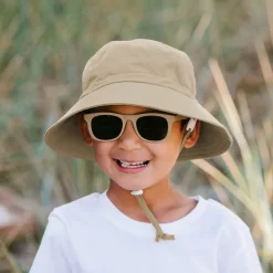 Kids Cotton Bucket Hats | Olive Khaki
